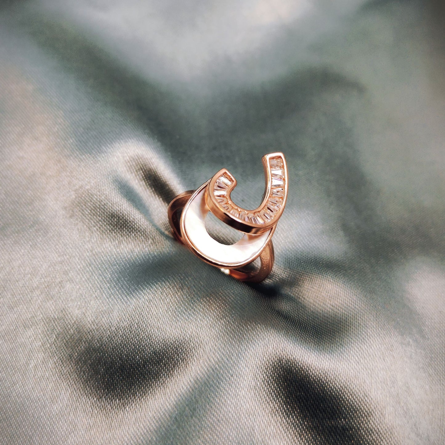 MOP Rosegold Zirconia Ring