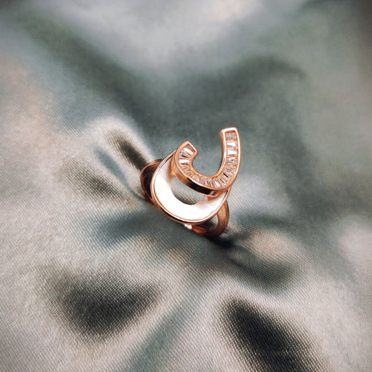MOP Rosegold Zirconia Ring