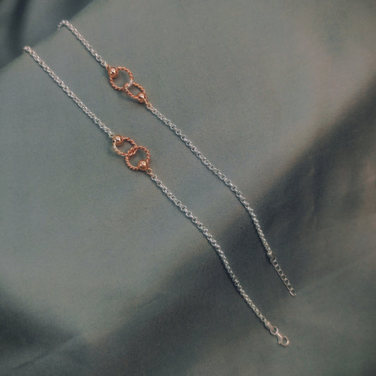 Rosegold Connected Rings