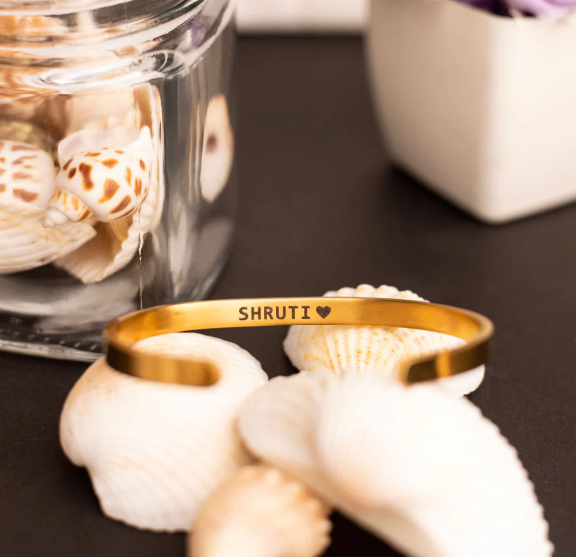 Golden Engraved Bracelet