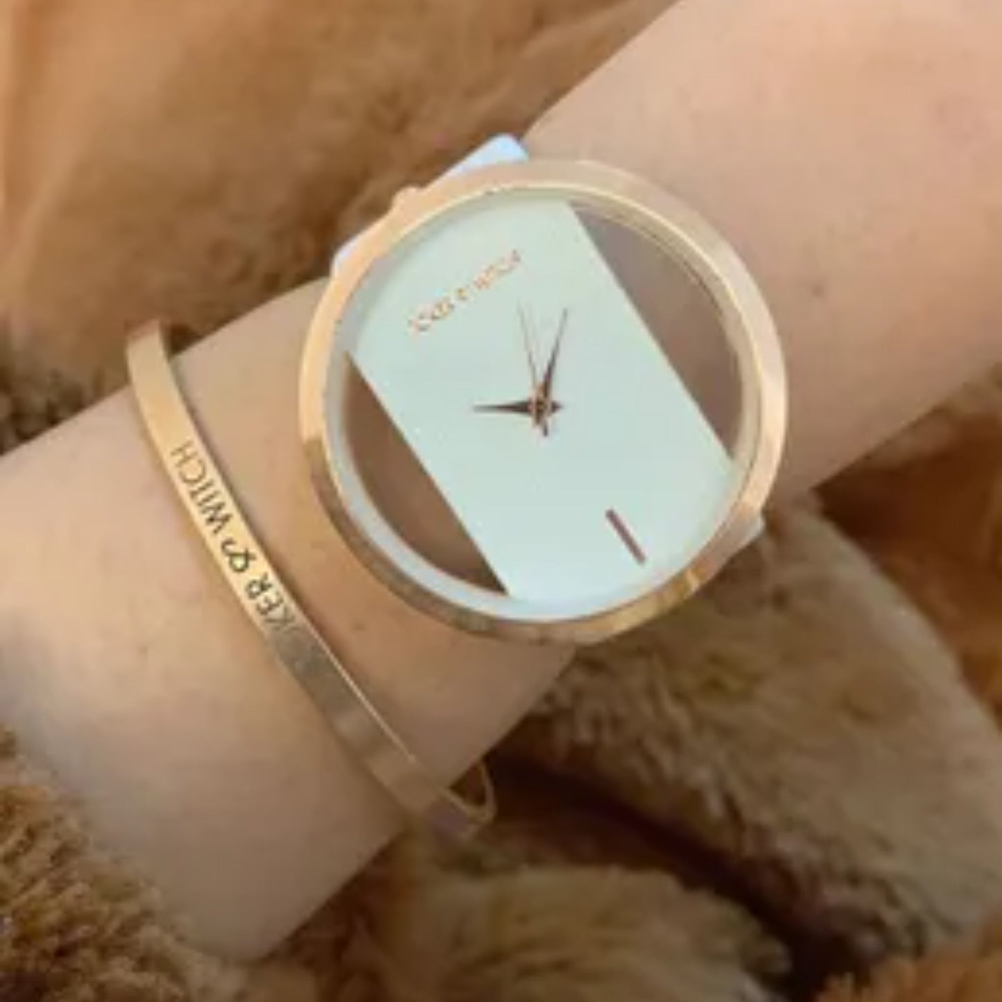 Golden Engraved Bracelet